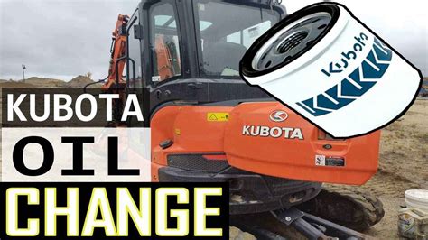 kubota mini excavator hydraulic oil change|kubota excavator oil change.